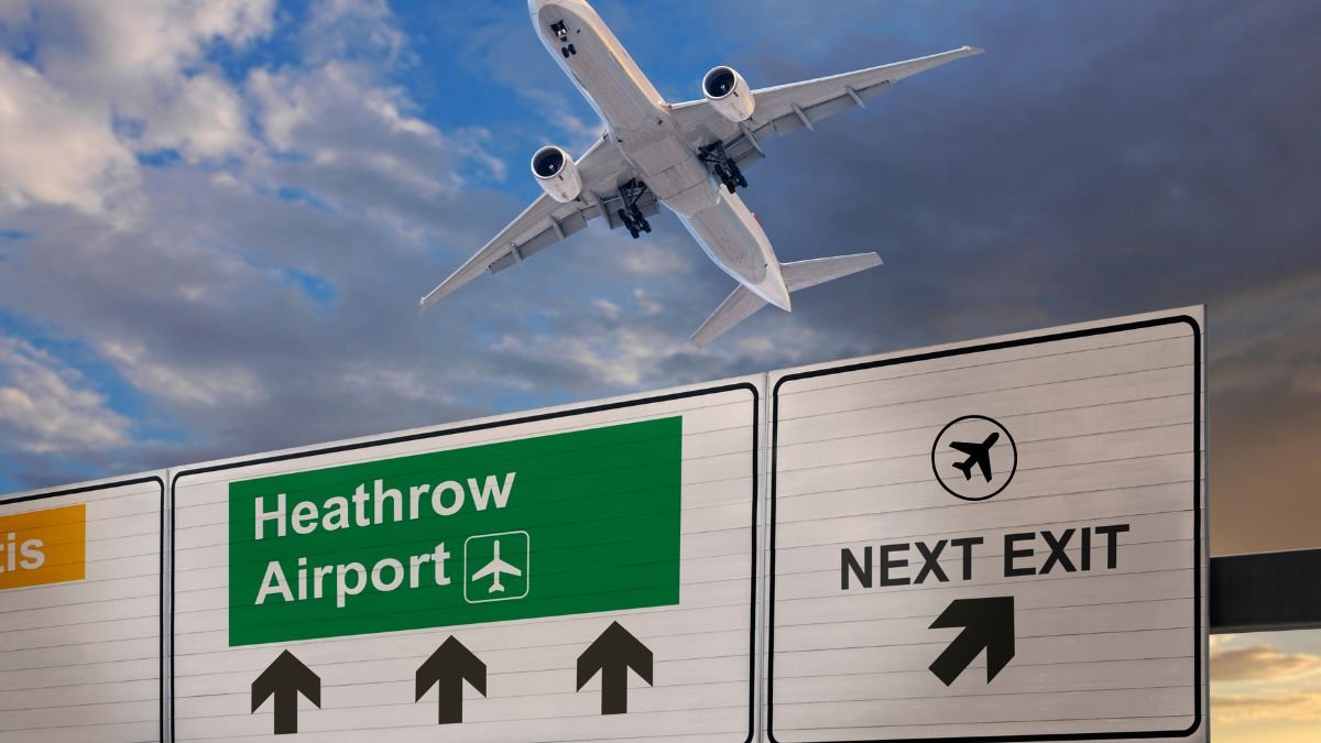 Elizabeth Line train serving Heathrow Airport